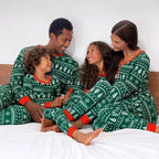 Julpyjamas dam 2 delat set med julmönster loungewear