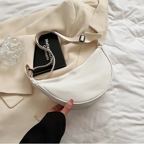 Crossbody väska dam hobo med stor kapacitet i mjukt tyg