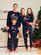 Julpyjamas familj matchande 2 delat set med jultryck