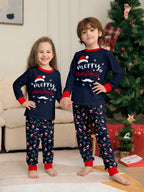 Julpyjamas familj matchande 2 delat set med jultryck