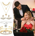 Julkalender smycken med kedjor, armband, örhängen och ringar