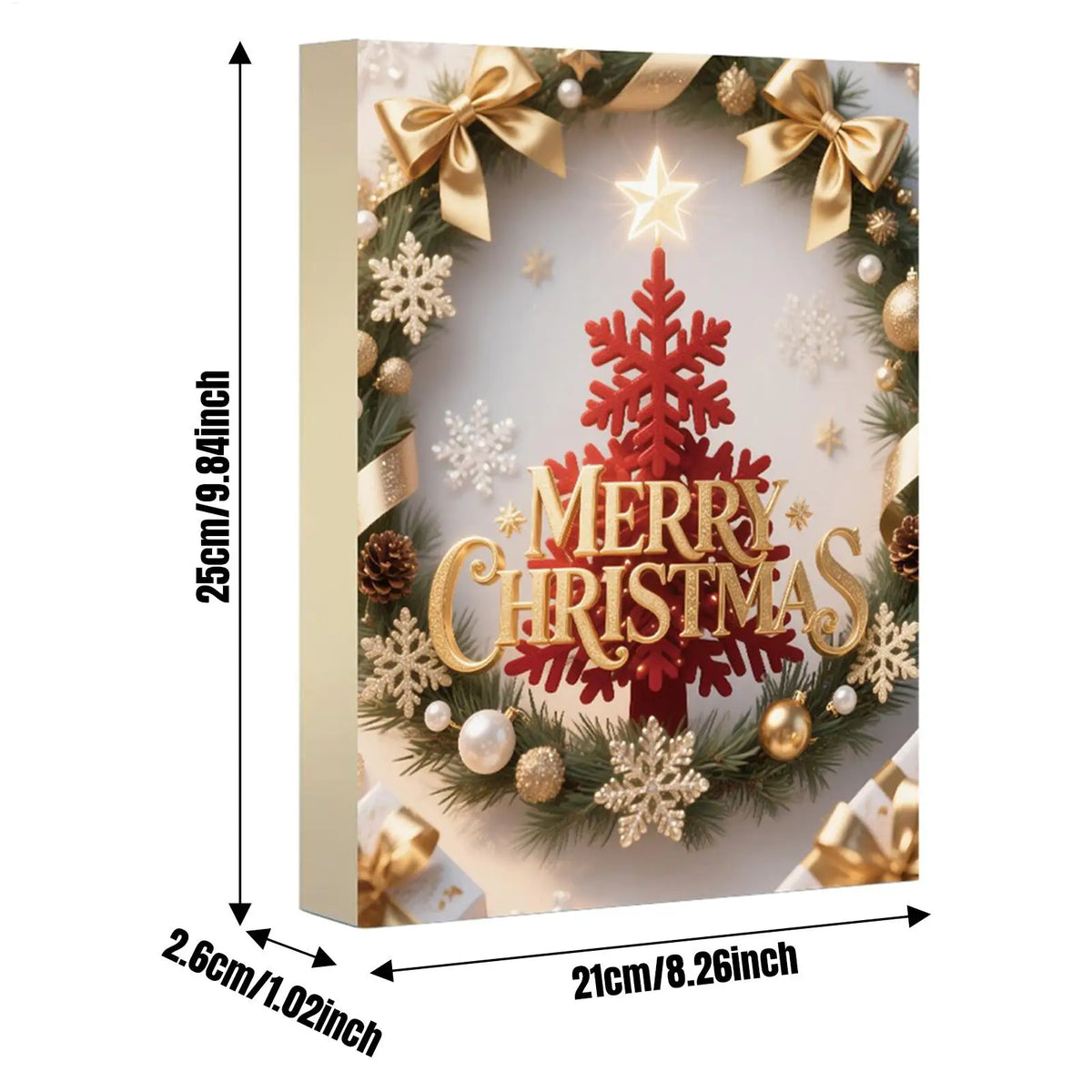 Julkalender smycken med örhängen, halsband och armband, blommig design