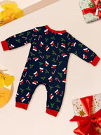 Julpyjamas familj matchande 2 delat set med jultryck