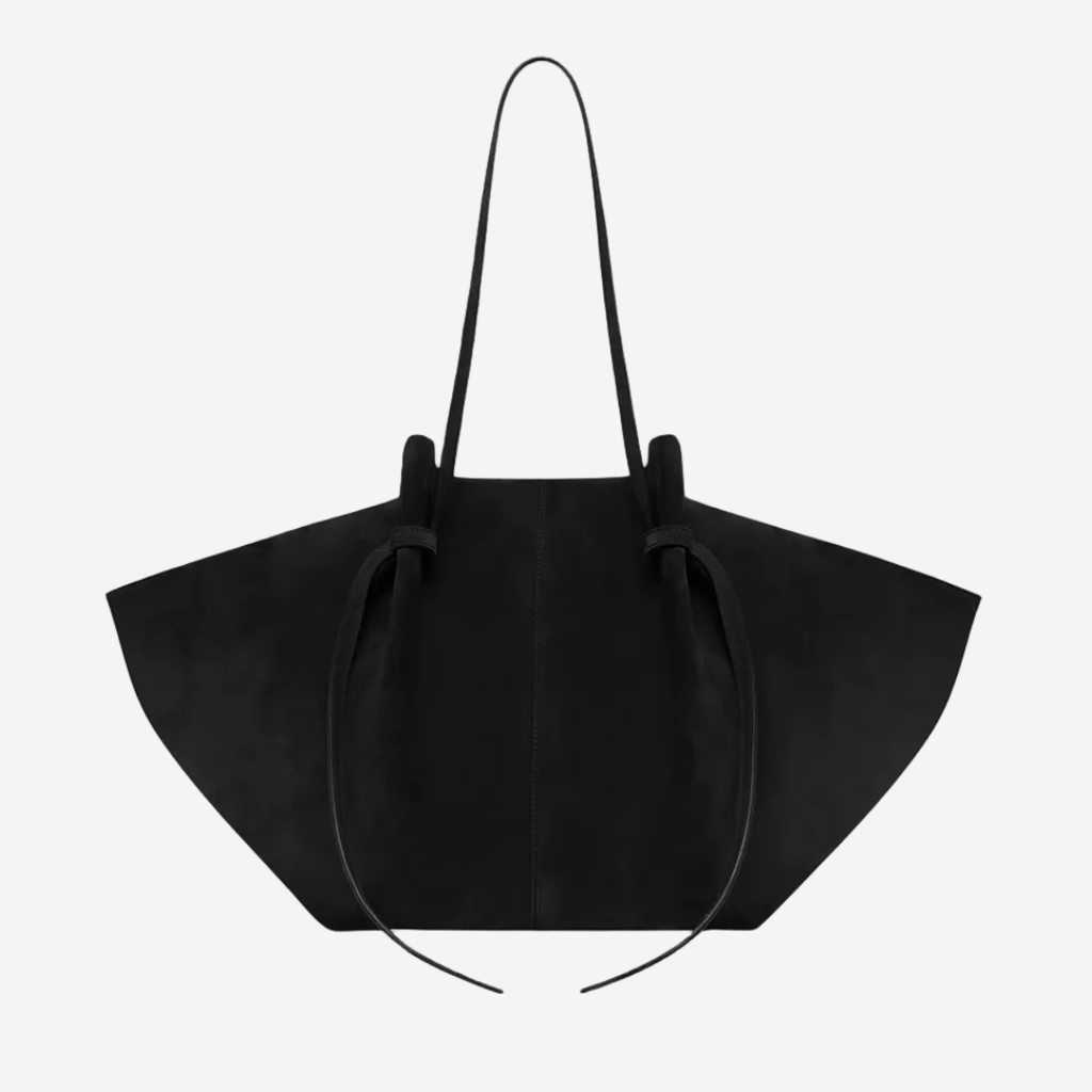 Tote bag dam med långa axelremmar, stor rymlig axelrem i mockaliknande yta