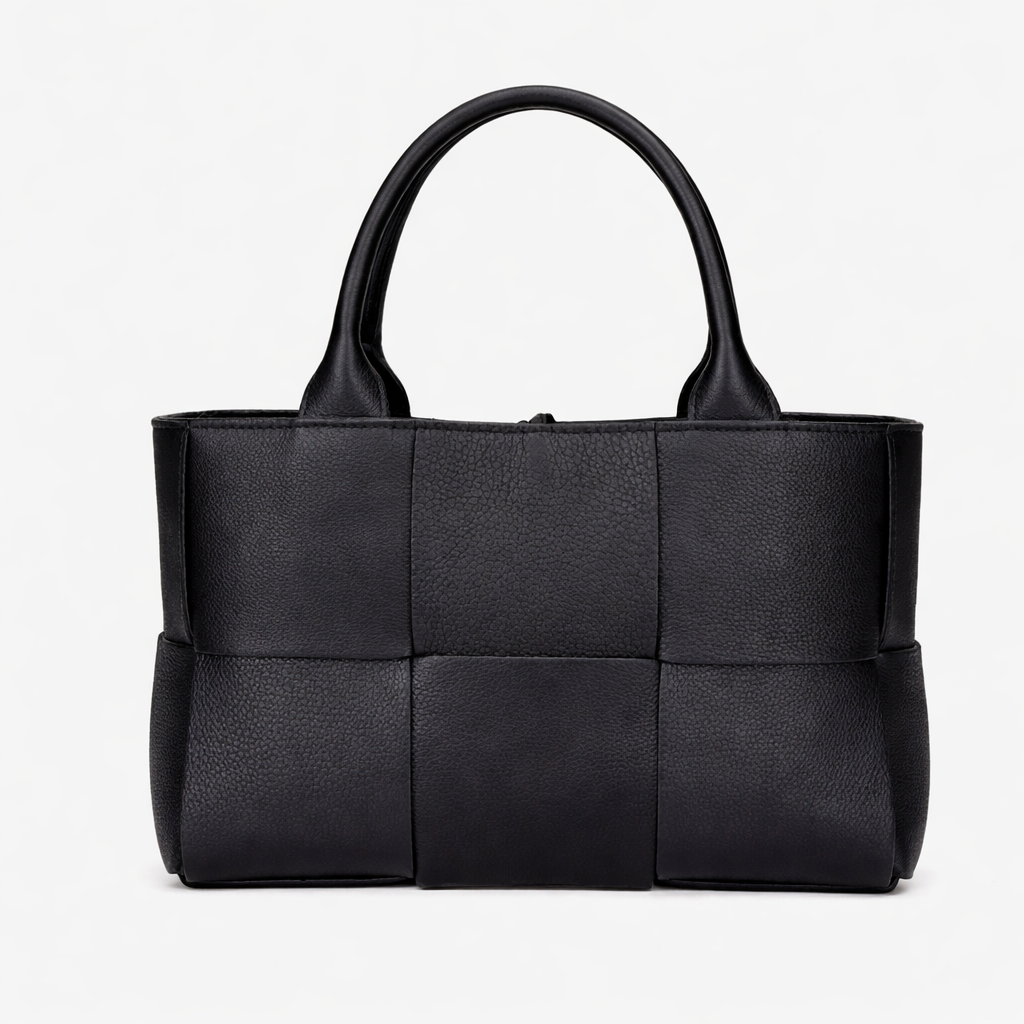 Tote bag dam med flätad design, stor rymlig insida och axelrem