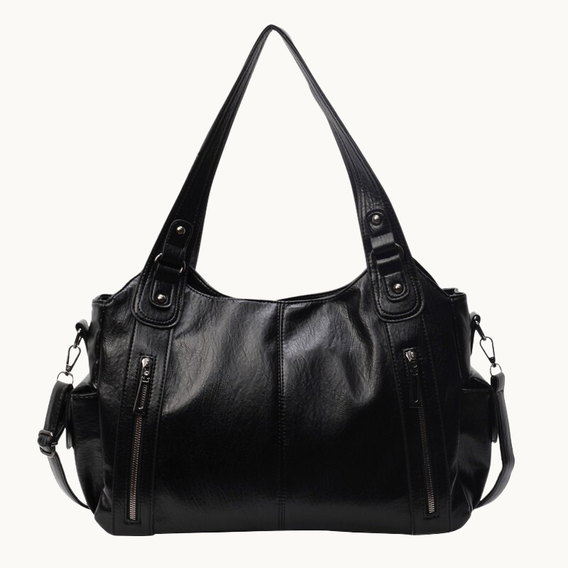 Tote bag dam med retrodesign och dubbla axelremmar