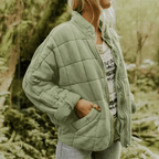 Övergångsjacka dam oversize med lös passform för vår och höst