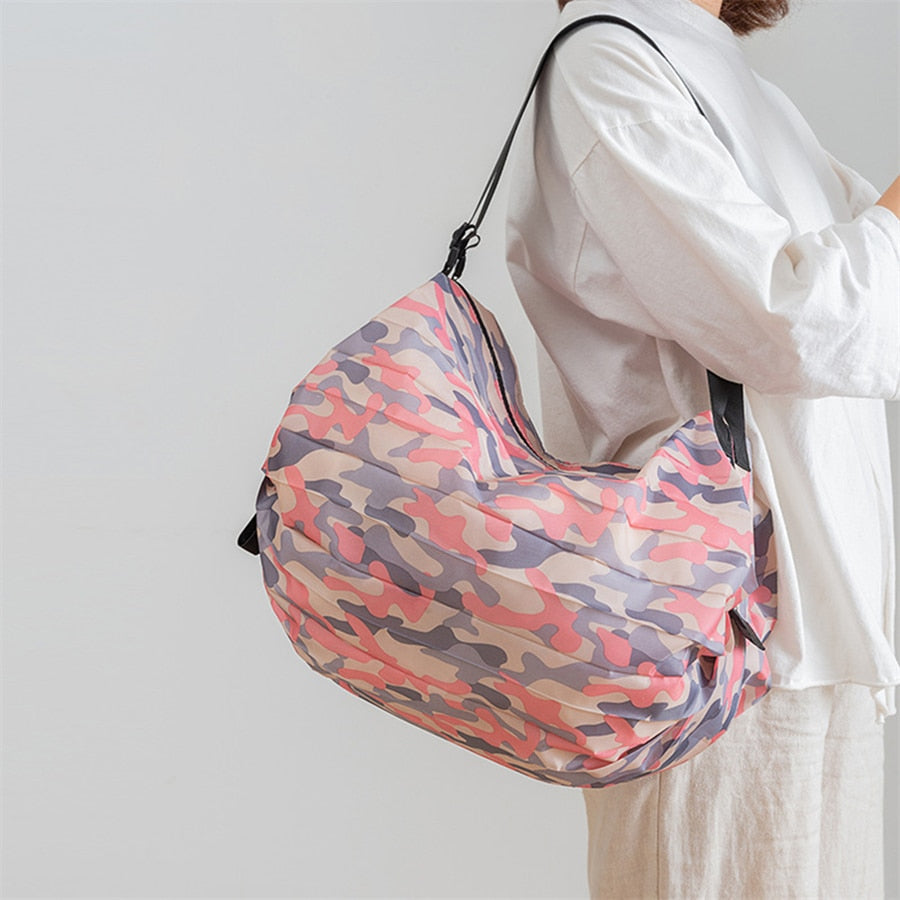 Tote bag dam stor hopfällbar med vattenavvisande Oxfordtyg och förstärkta handtag