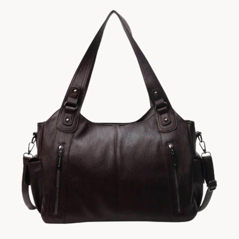 Tote bag dam med retrodesign och dubbla axelremmar