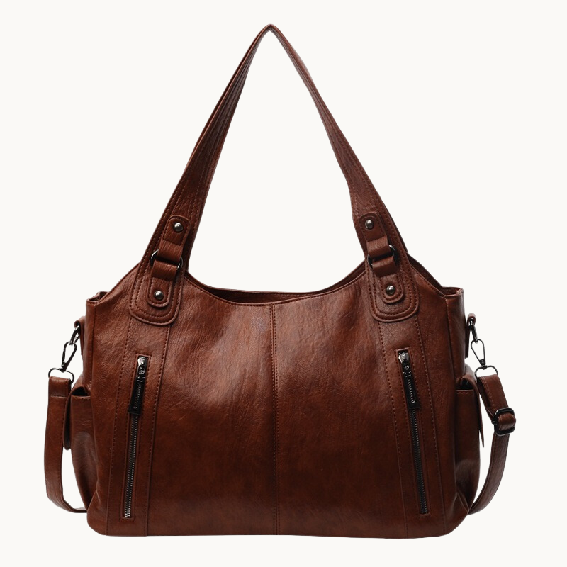 Tote bag dam med retrodesign och dubbla axelremmar