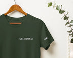 Matchande tröja för par med datum i romerska siffror, broderad detalj
