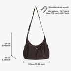 Crossbody väska dam med laptopfack och flera fickor