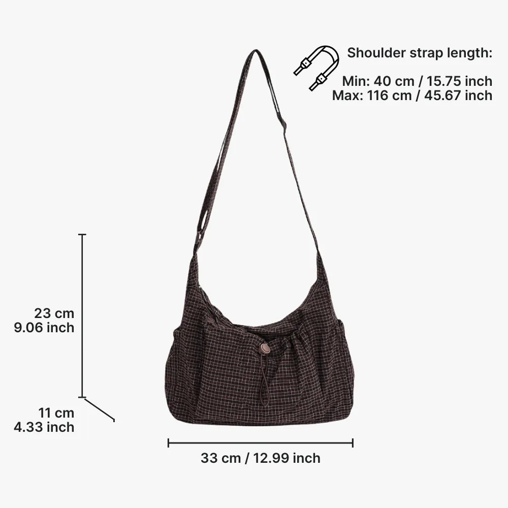 Crossbody väska dam med laptopfack och flera fickor