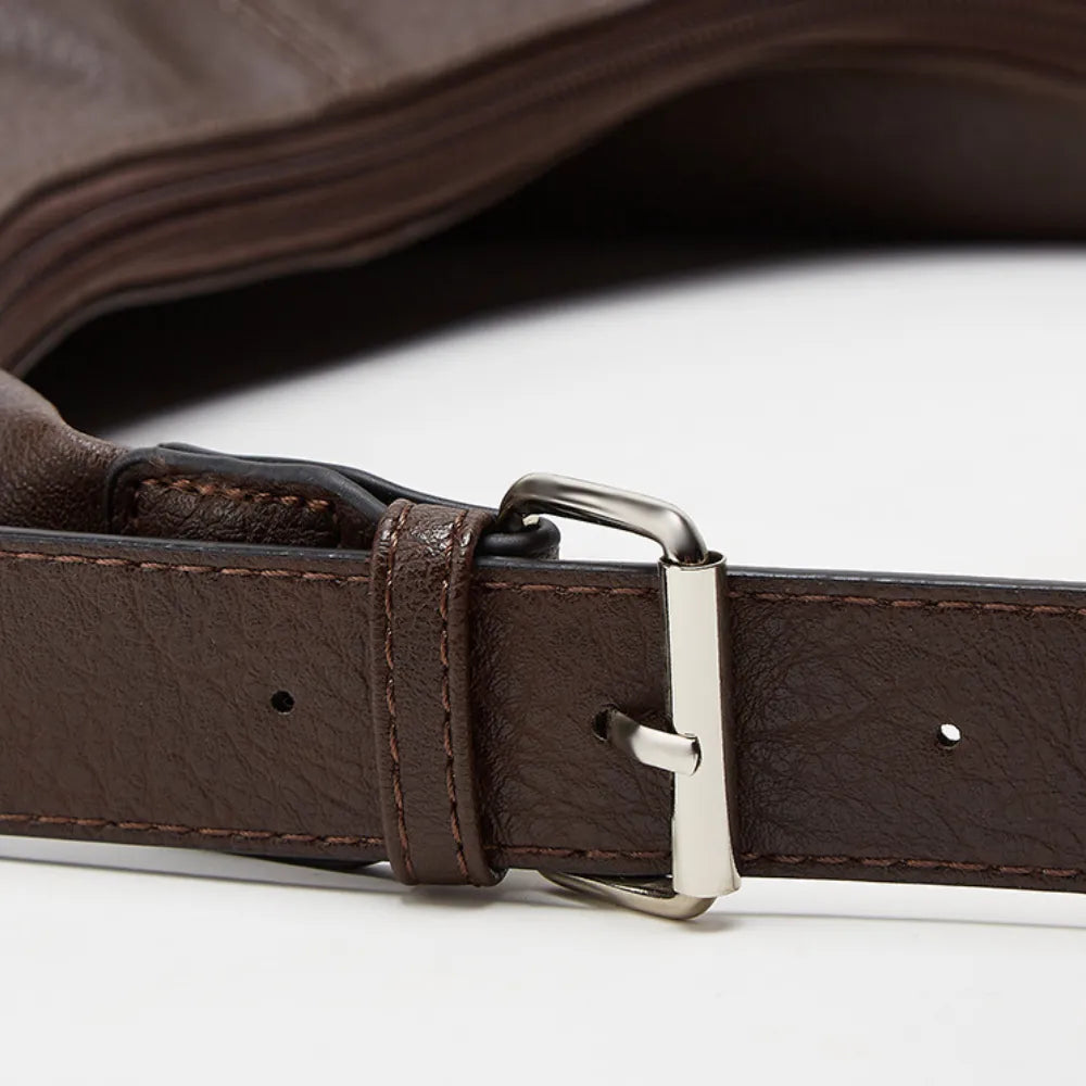 Axelväska dam hobo stor rymlig med laptopfack och innerfickor