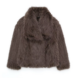Teddyjacka dam varm vinterjacka i mjuk teddystil