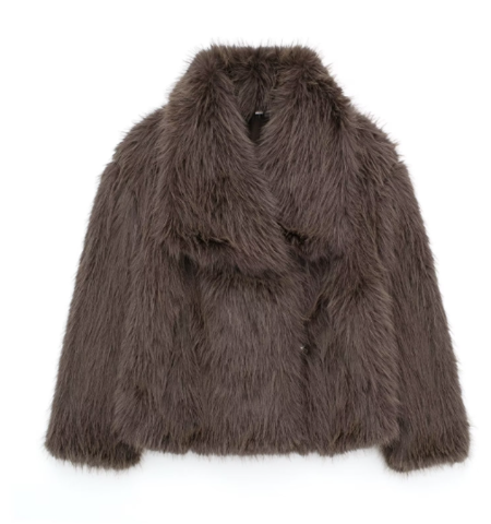 Teddyjacka dam varm vinterjacka i mjuk teddystil