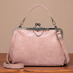 Handväska dam vintage präglad crossbody med justerbar axelrem