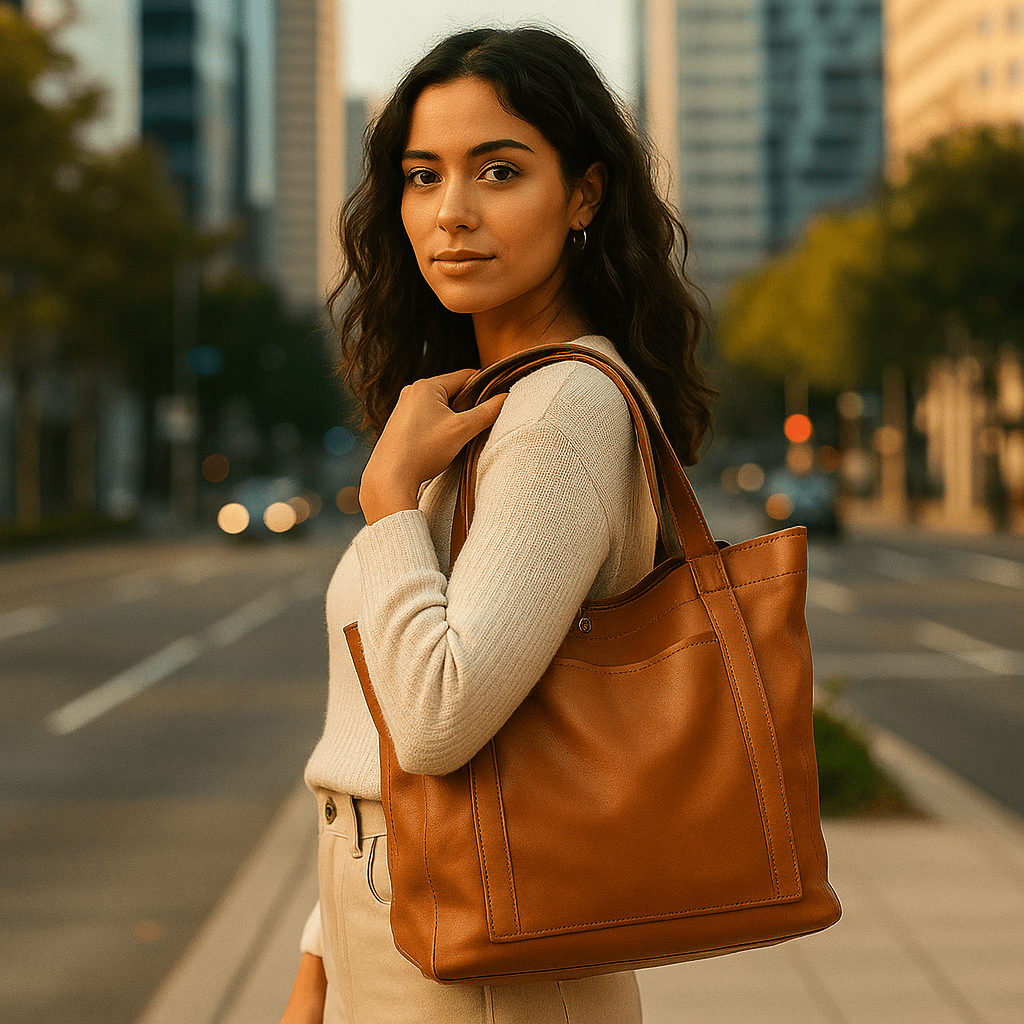 Natalia - Elegant Läder Axelväska för Dam