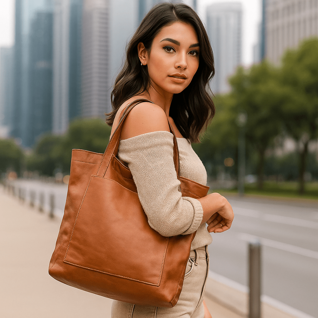 Natalia - Elegant Läder Axelväska för Dam