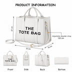 Tote bag dam med innerfack och laptopplats, stor shoppingväska