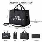 Tote bag dam med innerfack och laptopplats, stor shoppingväska