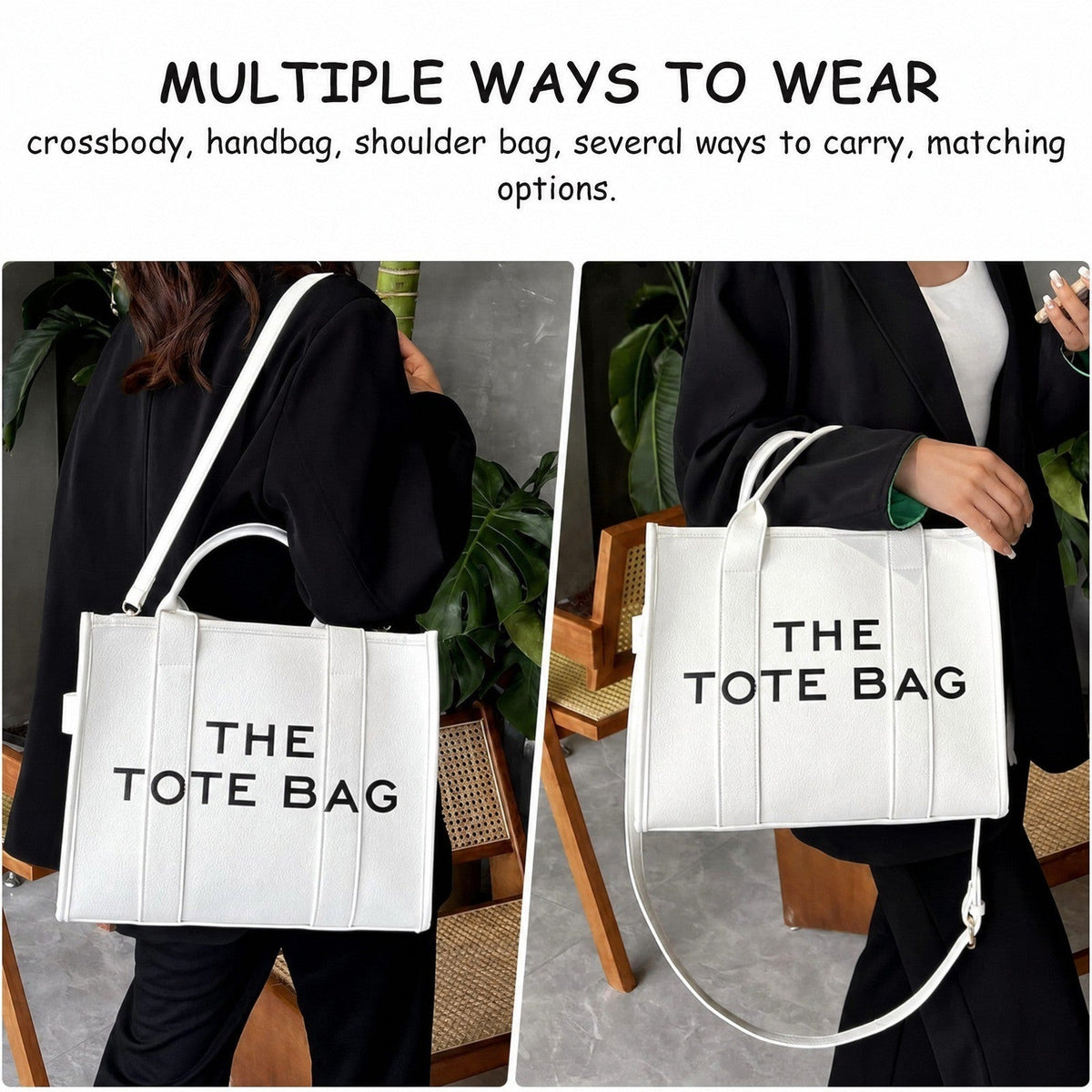 Tote bag dam med innerfack och laptopplats, stor shoppingväska