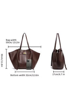 Tote bag dam strukturerad shopper handväska med stort innerfack