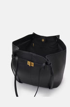 Tote bag dam strukturerad shopper handväska med stort innerfack