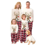 Julpyjamas dam i vit med långärmad överdel och mjukt material