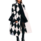 Vinterkappa dam oversized med omlott och mjukt foder i lång modell