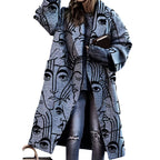 Vinterkappa dam oversized med omlott och mjukt foder i lång modell