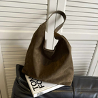 Axelväska dam casual stor shopper med mjuk slouch form